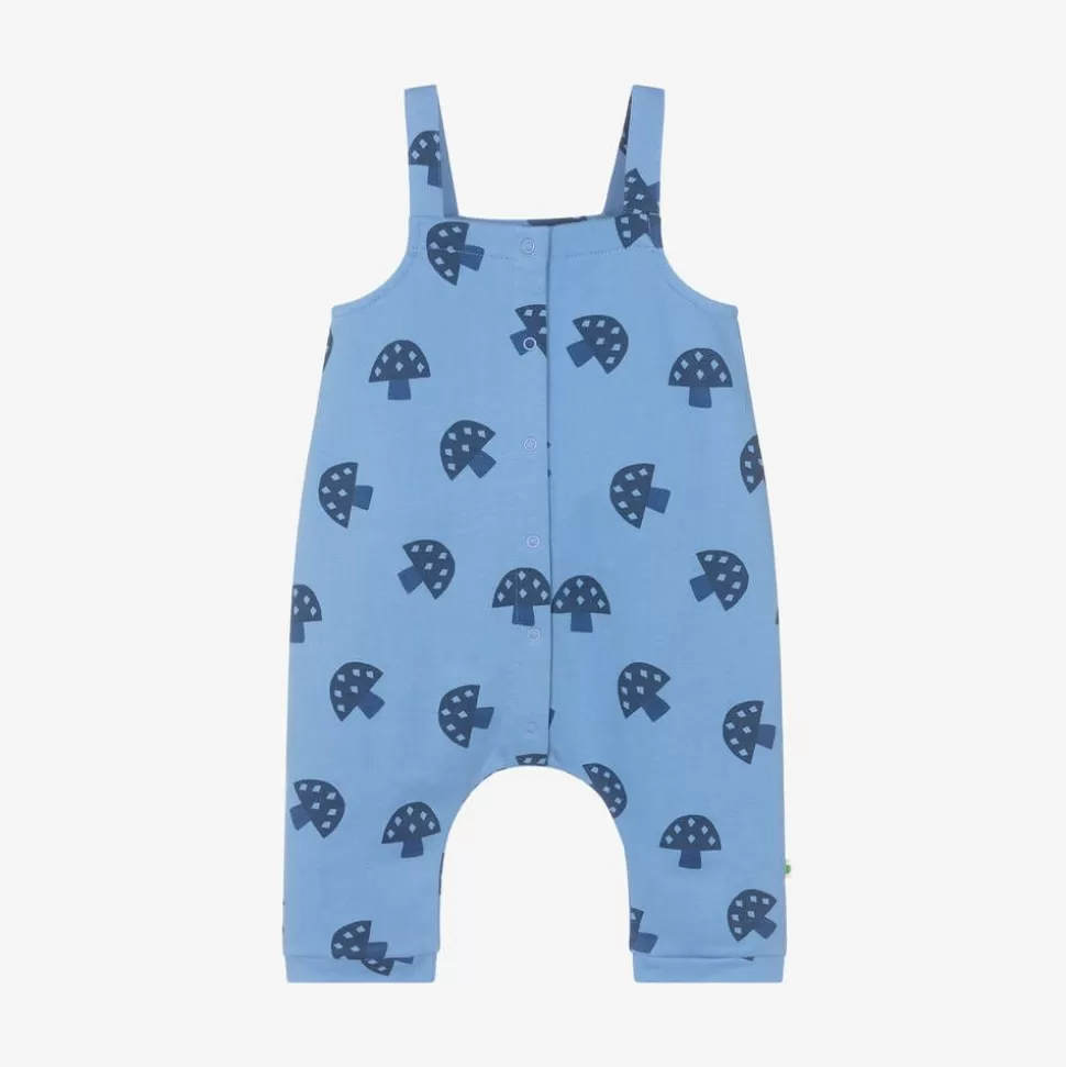 The Bonniemob Blue Organic Cotton Baby Dungarees^ Trousers