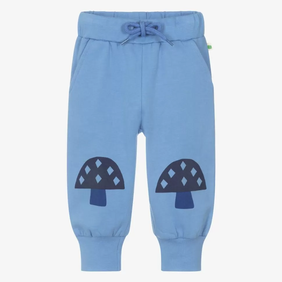 The Bonniemob Blue Organic Cotton Baby Joggers^ Trousers