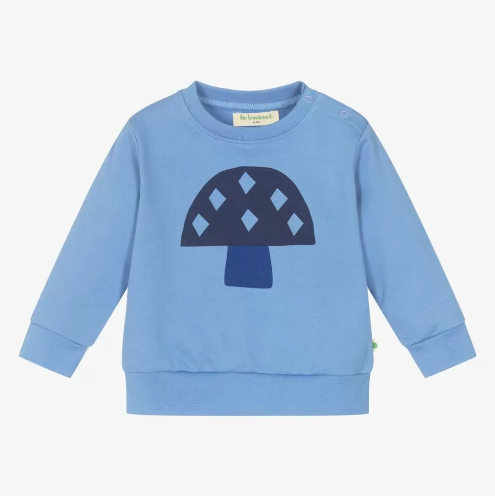 The Bonniemob Blue Organic Cotton Baby Sweatshirt^BOY Tops | Tops