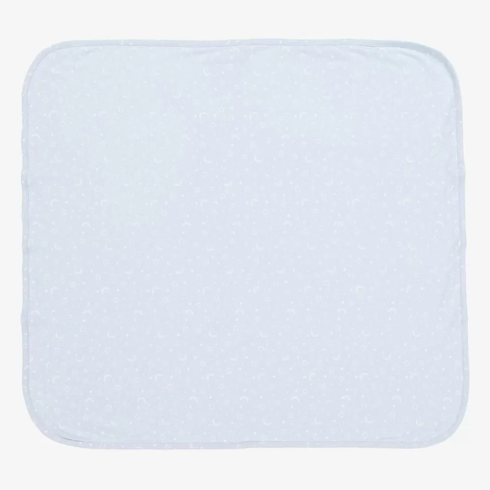 Kissy Kissy Blue Pima Cotton Crescent Moonlight Blanket (73cm)^ Gifts