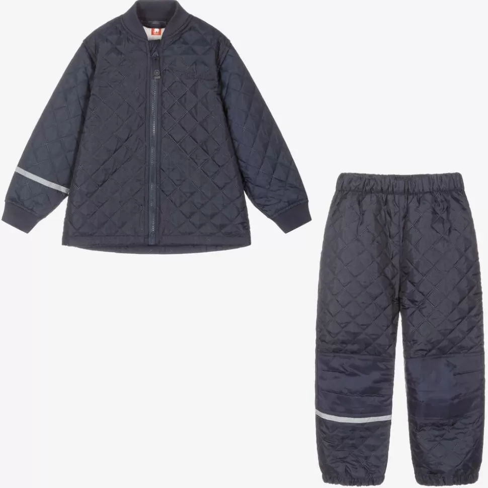 CeLaVi Blue Quilted Jacket & Trouser Set^BOY Coats & Jackets | Coats & Jackets
