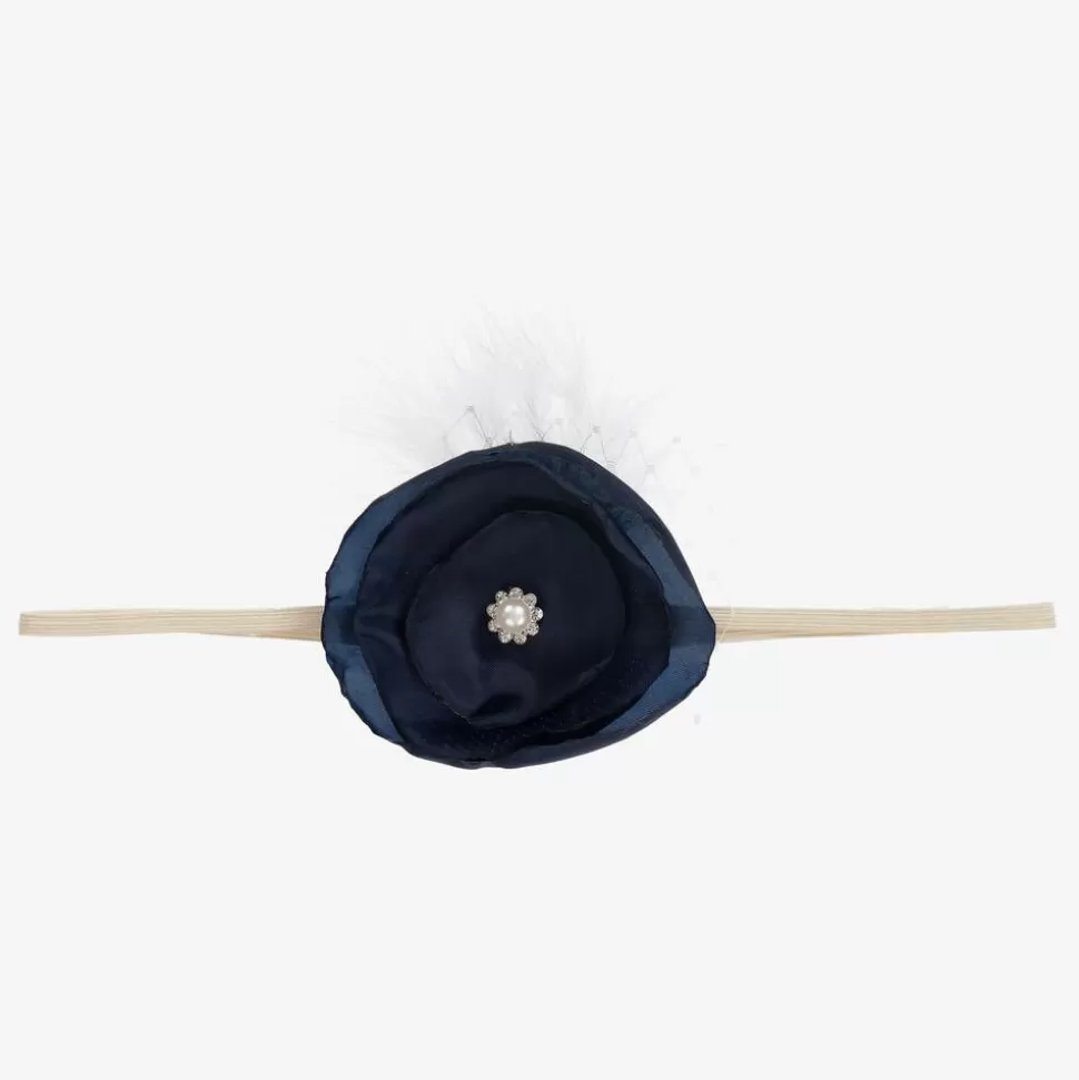 Cute Cute Blue Satin Flower Headband^ Hair Accessories