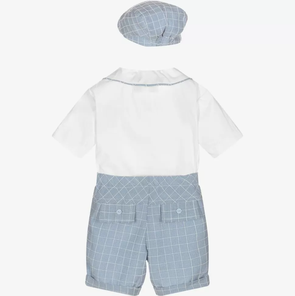 Beau KiD Blue Smocked Baby Shorts Set^ Outfit Sets