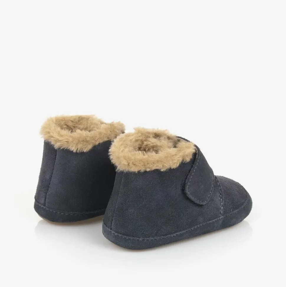Old Soles Blue Suede Leather First Walker Shoes^ First Walkers | First Walkers