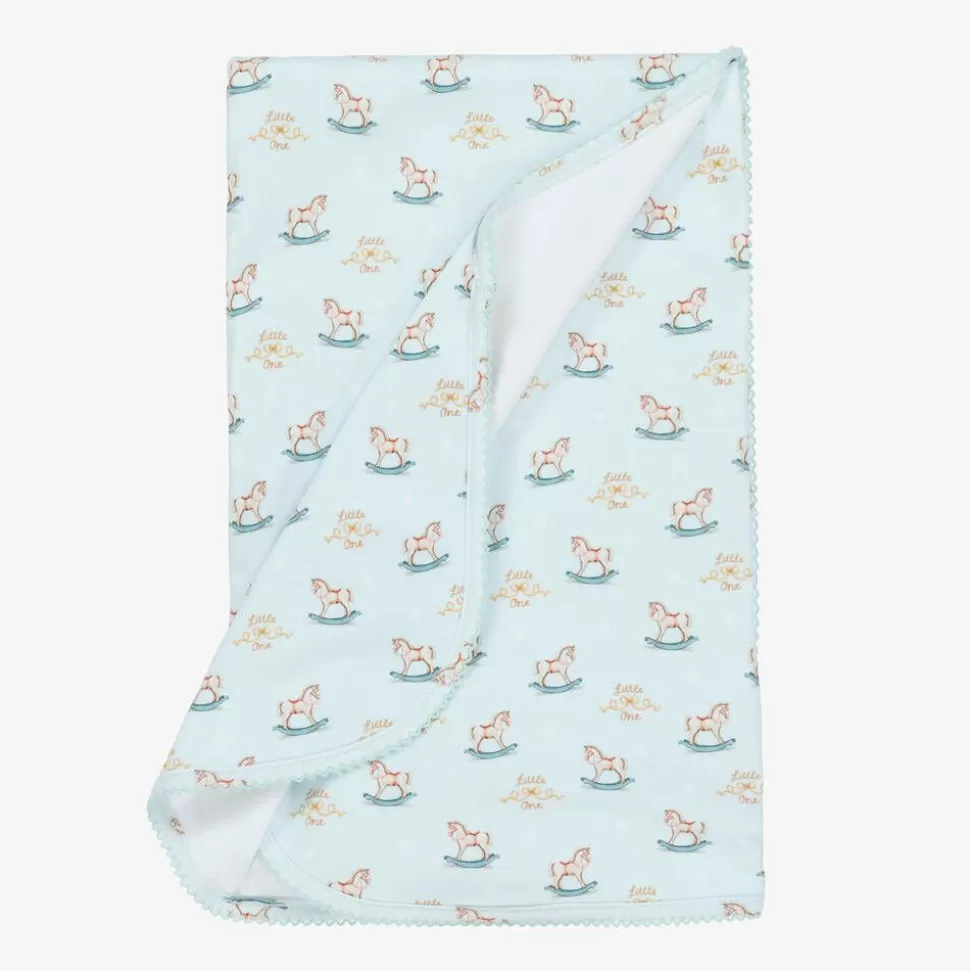 My Little Pie Blue Supima Cotton Rocking Horse Blanket (80cm)^ Blankets & Shawls