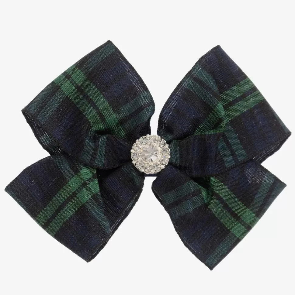Cute Cute Blue Tartan Bow Hair Clip (7cm)^ Hair Accessories