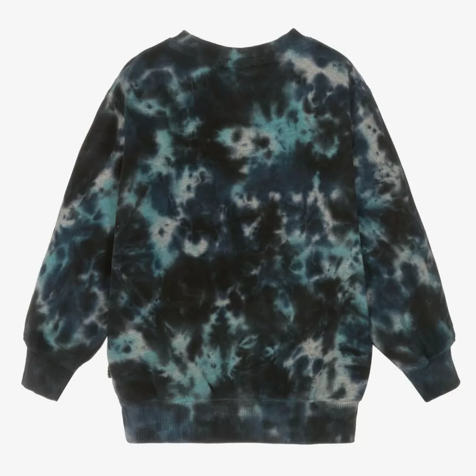 Molo Blue Tie-Dye Organic Cotton Sweatshirt^BOY Tops | Tops