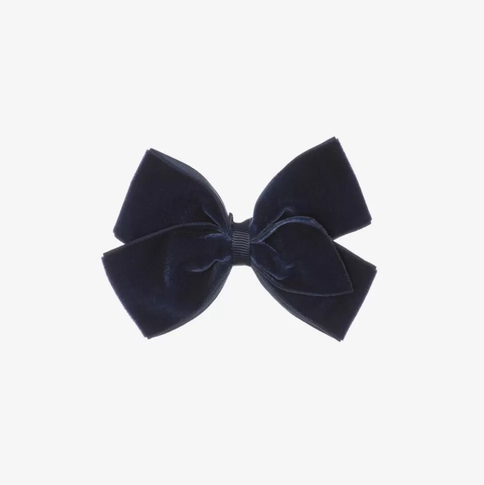 Bowtique London Blue Velvet Bow Hair Clip (11cm)^ Hair Accessories