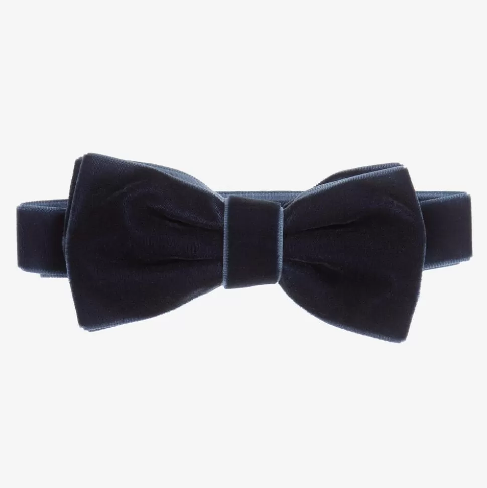 Milledeux Blue Velvet Bow Tie (10cm)^BOY Clothing Accessories