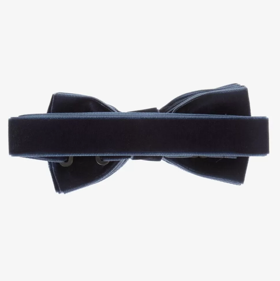 Milledeux Blue Velvet Bow Tie (10cm)^BOY Clothing Accessories