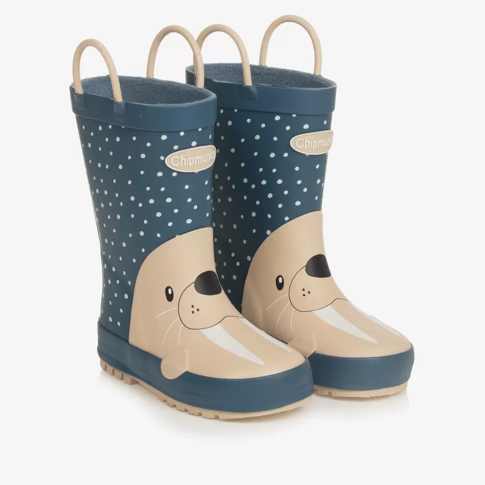 Chipmunks Blue Walrus Rain Boots^BOY Rain Boots | Rain Boots