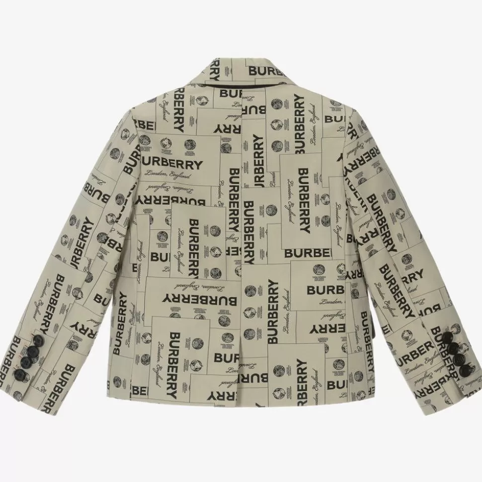 Burberry Boys Archive Beige Twill Blazer^BOY Coats & Jackets