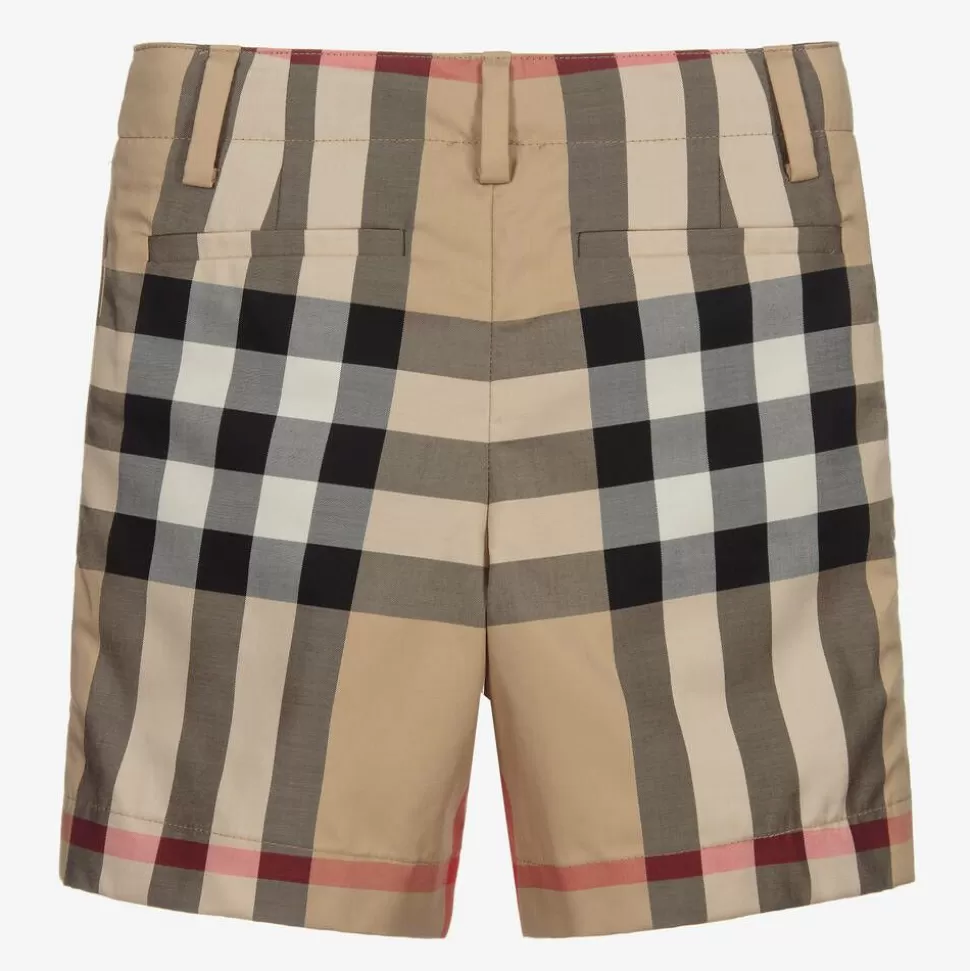 Burberry Boys Beige Check Shorts^BOY Shorts