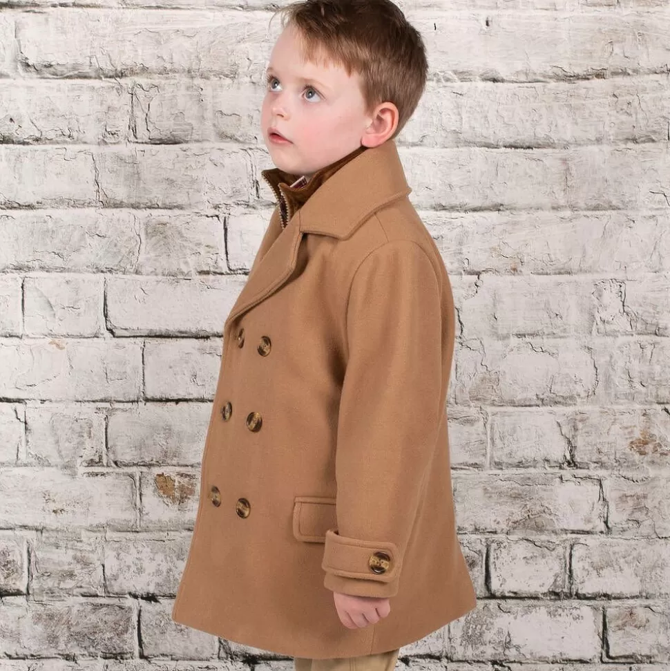 Beau KiD Boys Beige Coat & Hat Set^BOY Coats & Jackets