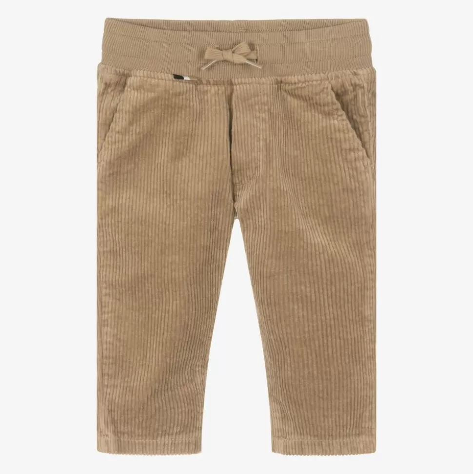 BOSS Boys Beige Corduroy Trousers^ Trousers
