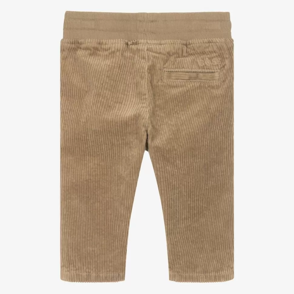 BOSS Boys Beige Corduroy Trousers^ Trousers