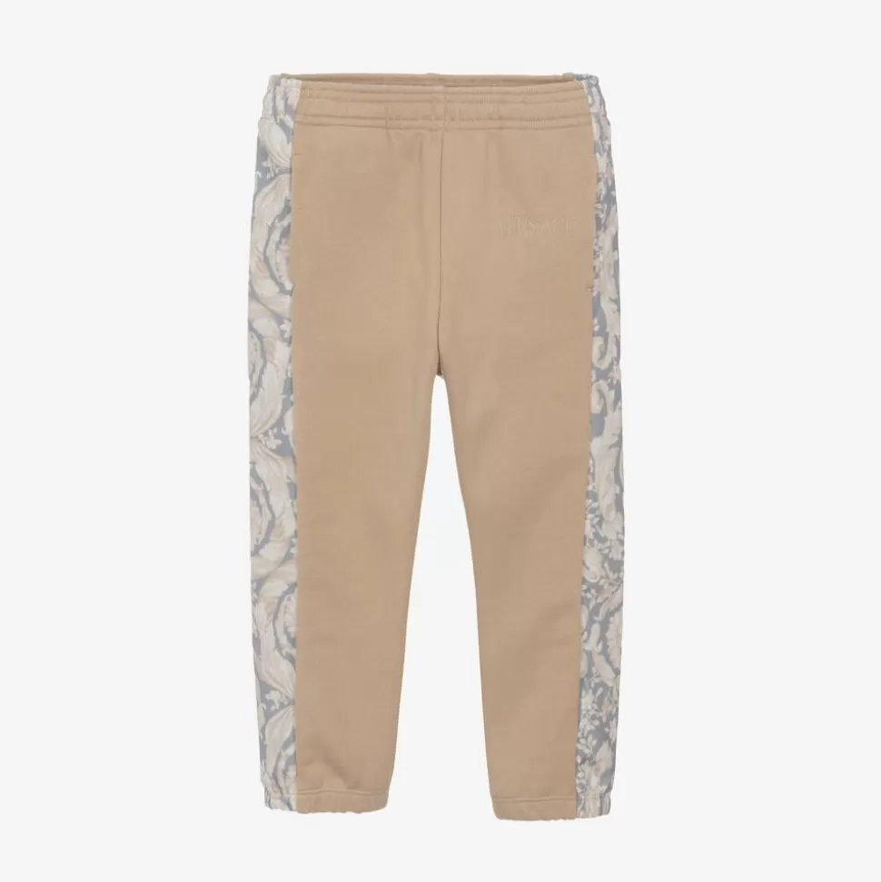 Versace Boys Beige Cotton Barocco Joggers^BOY Trousers