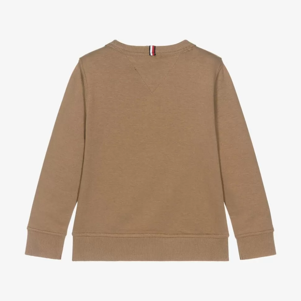 Tommy Hilfiger Boys Beige Cotton Patch Logo Sweatshirt^BOY Tops