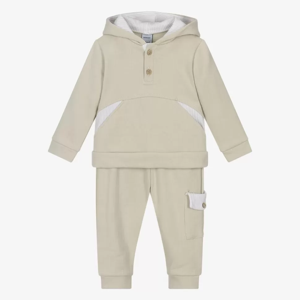 Babidu Boys Beige Cotton Tracksuit^BOY Tracksuits