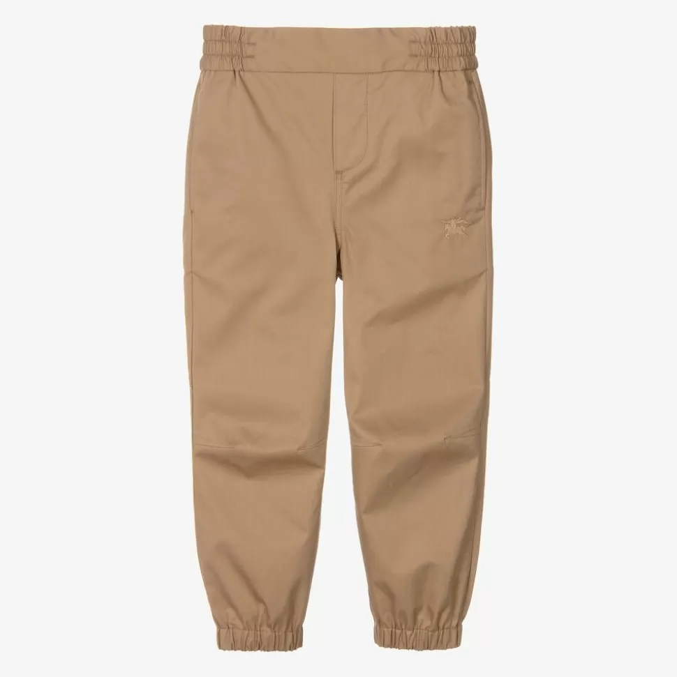 Burberry Boys Beige Cotton Twill EKD Trousers^BOY Trousers