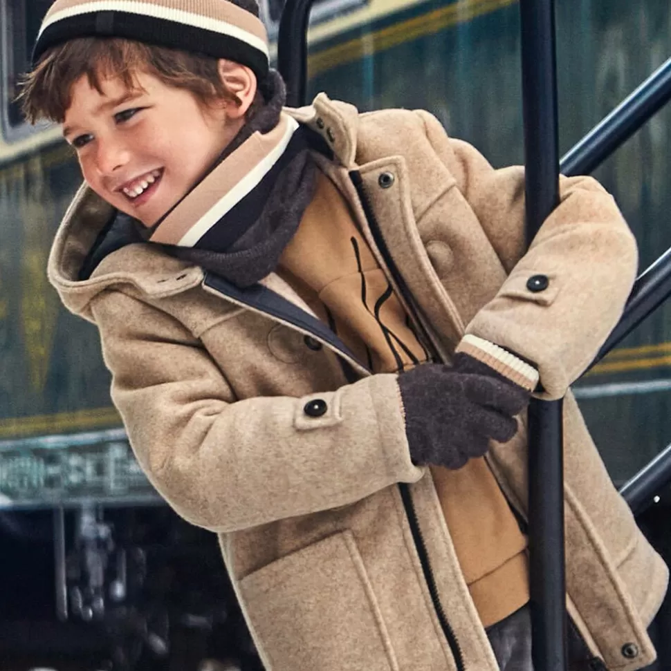 Mayoral Boys Beige Felted Duffle Coat^BOY Coats & Jackets