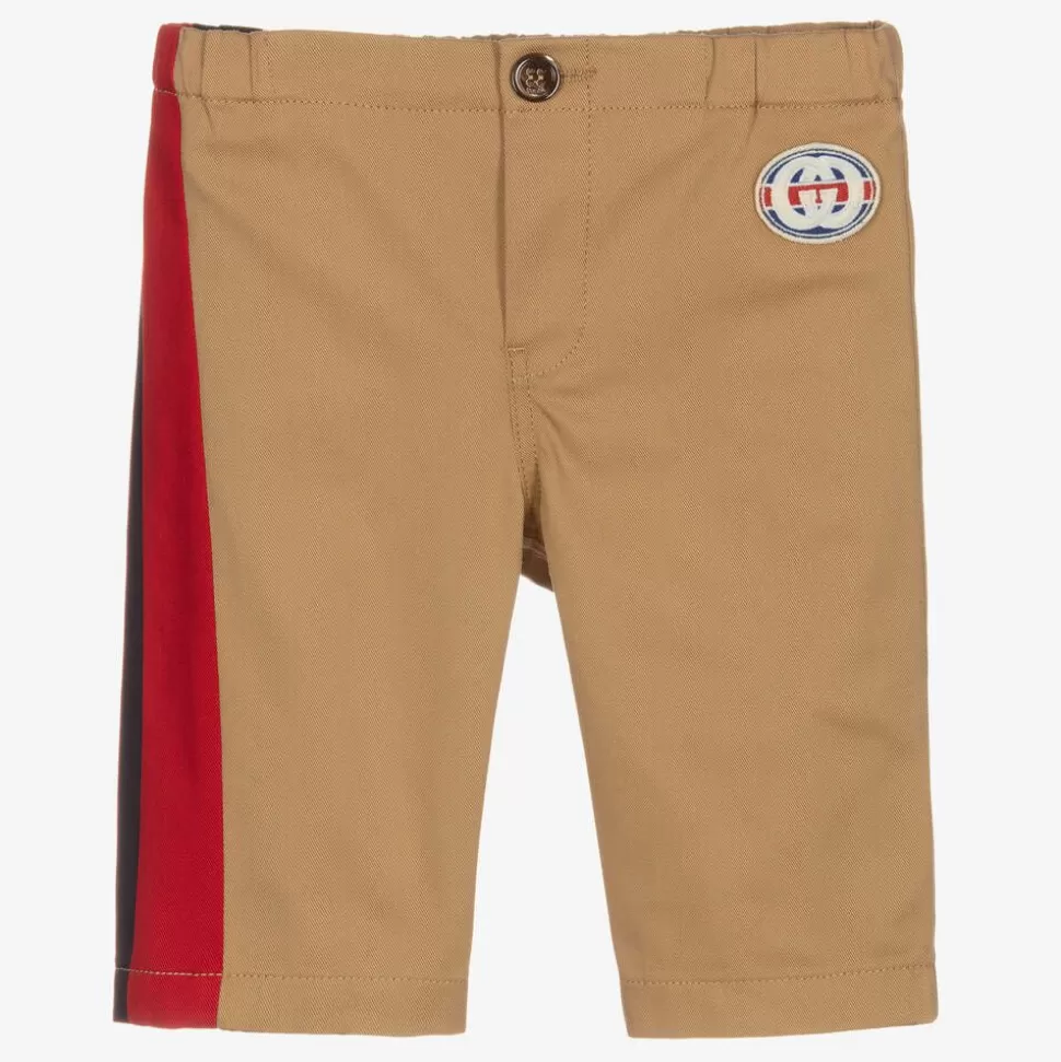 Gucci Boys Beige Gabardine Trousers^BOY Trousers | Trousers