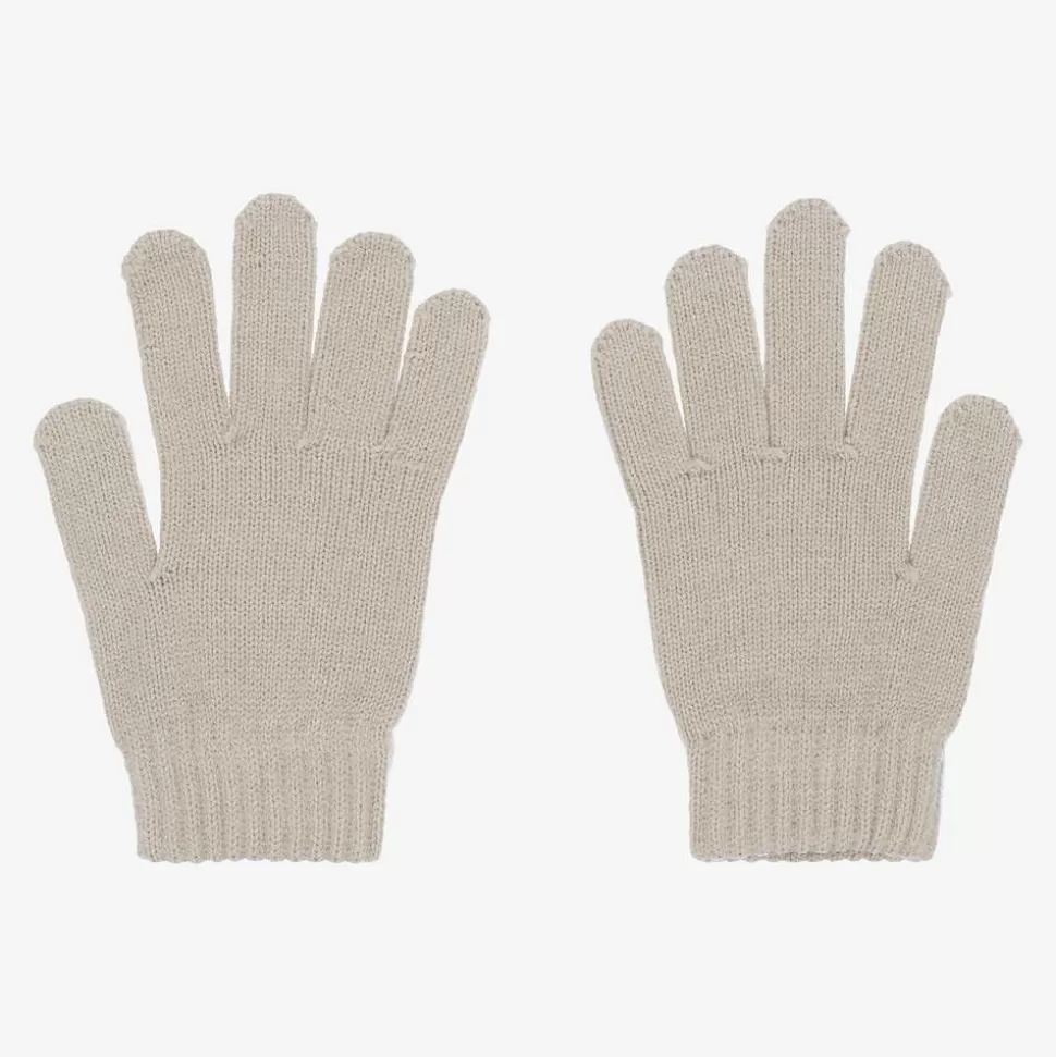 Mayoral Boys Beige Knitted Gloves^BOY Gloves & Mittens