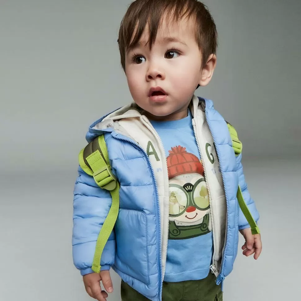 Mayoral Boys Beige Marl Zip-Up Hooded Top^BOY Tops