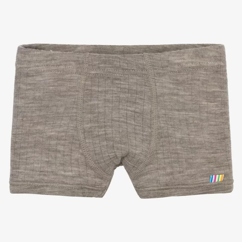 Joha Boys Beige Merino Wool Boxer Shorts^BOY Underwear