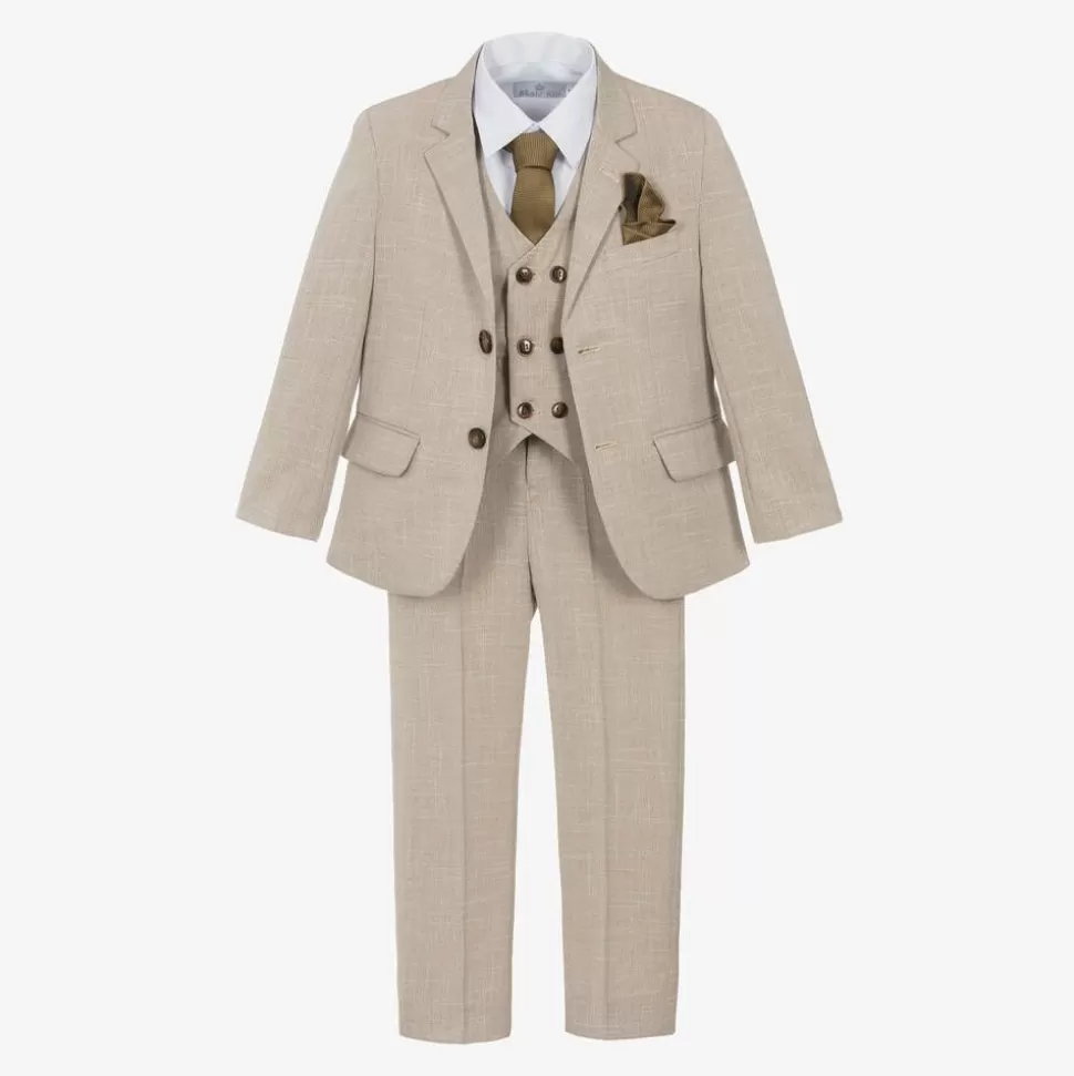Beau KiD Boys Beige Trouser Suit^BOY Suits