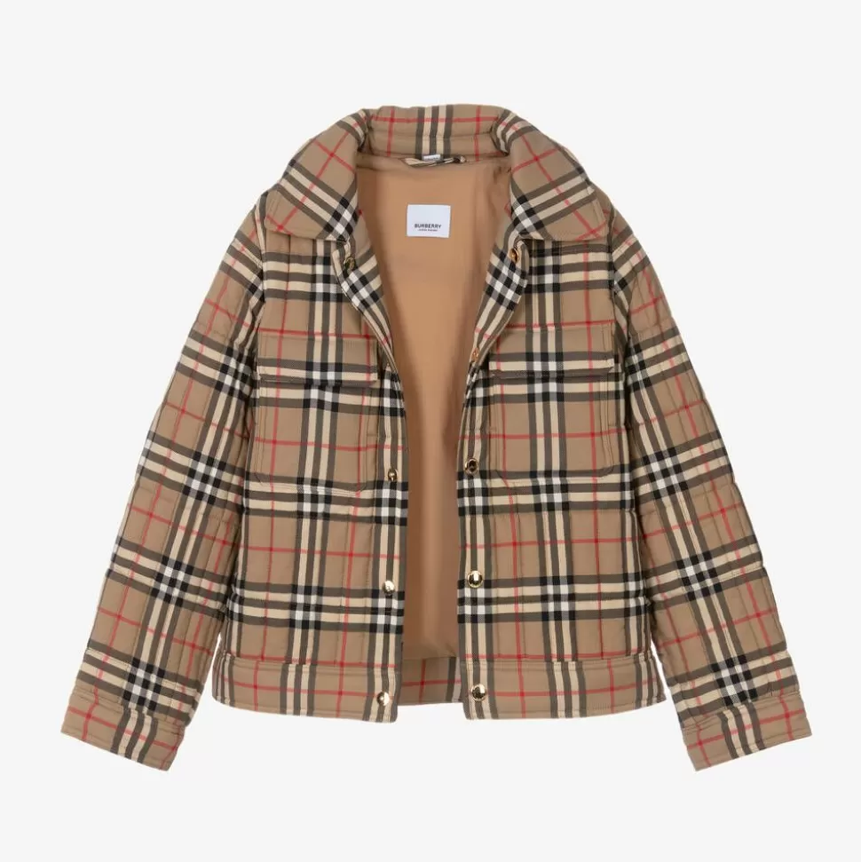 Burberry Boys Beige Vintage Check Jacket^BOY Coats & Jackets