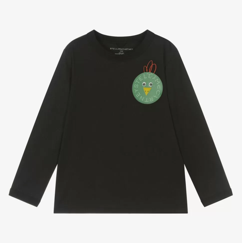 Stella McCartney Kids Boys Black Chicken Logo T-Shirt^BOY Tops
