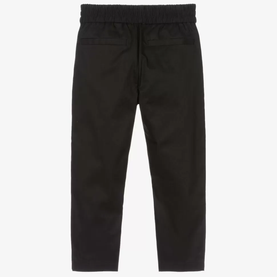 Burberry Boys Black Cotton EKD Trousers^BOY Trousers