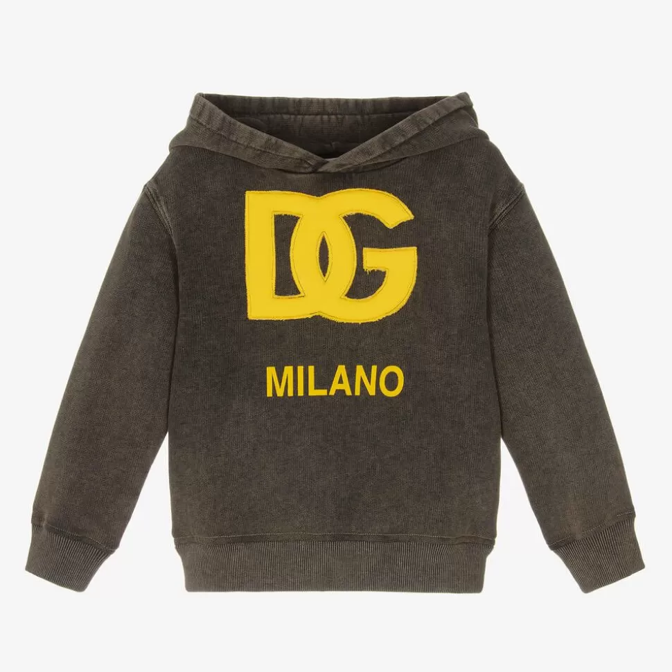Dolce amp; Gabbana Boys Black Cotton Hoodie^BOY Tops