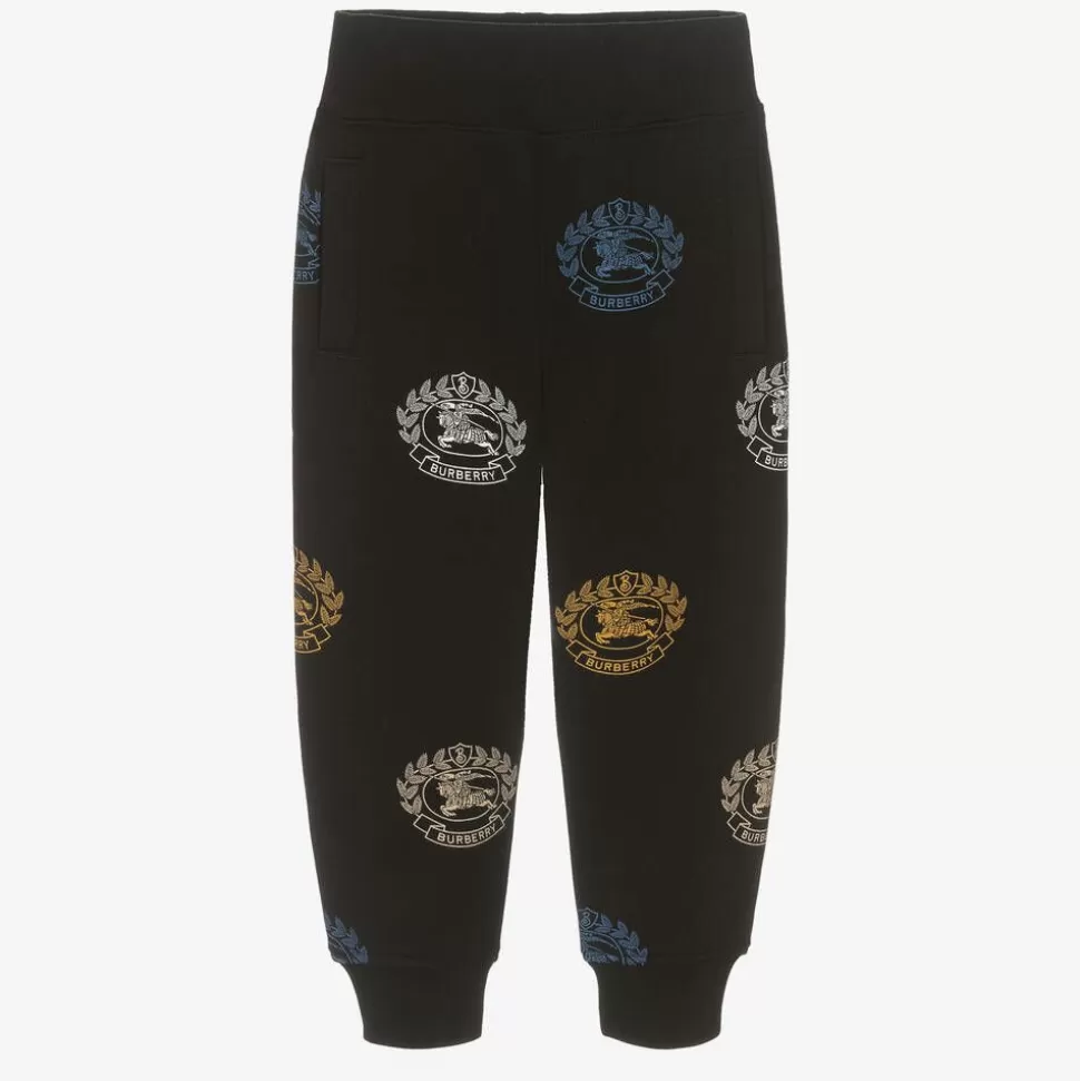 Burberry Boys Black Cotton Logo Joggers^BOY Trousers
