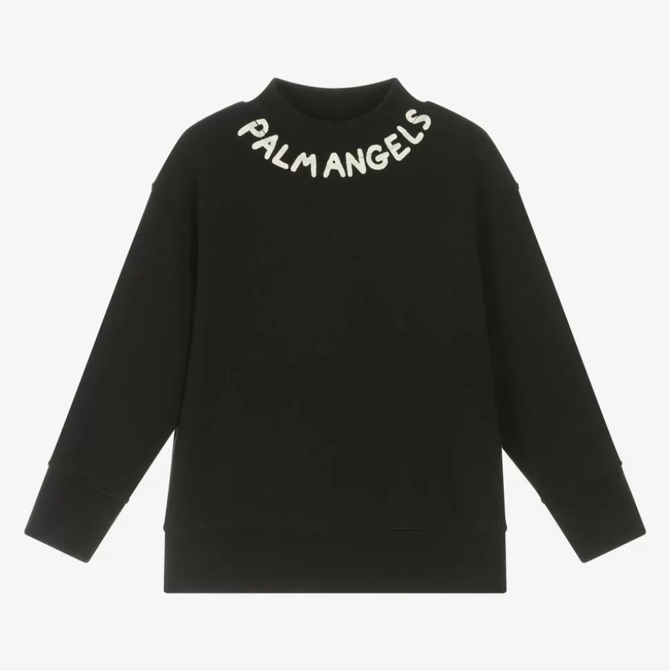 Palm Angels Boys Black Cotton Sweatshirt^BOY Tops