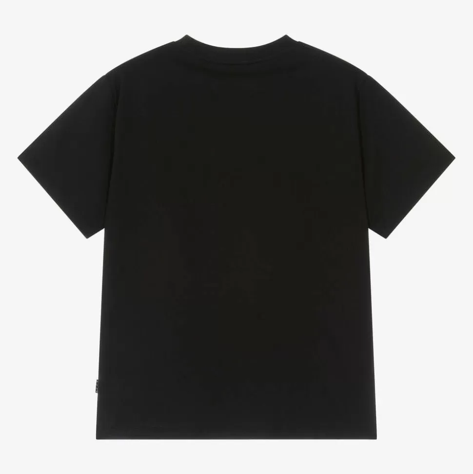 Molo Boys Black Cotton Telescope T-Shirt^BOY Tops