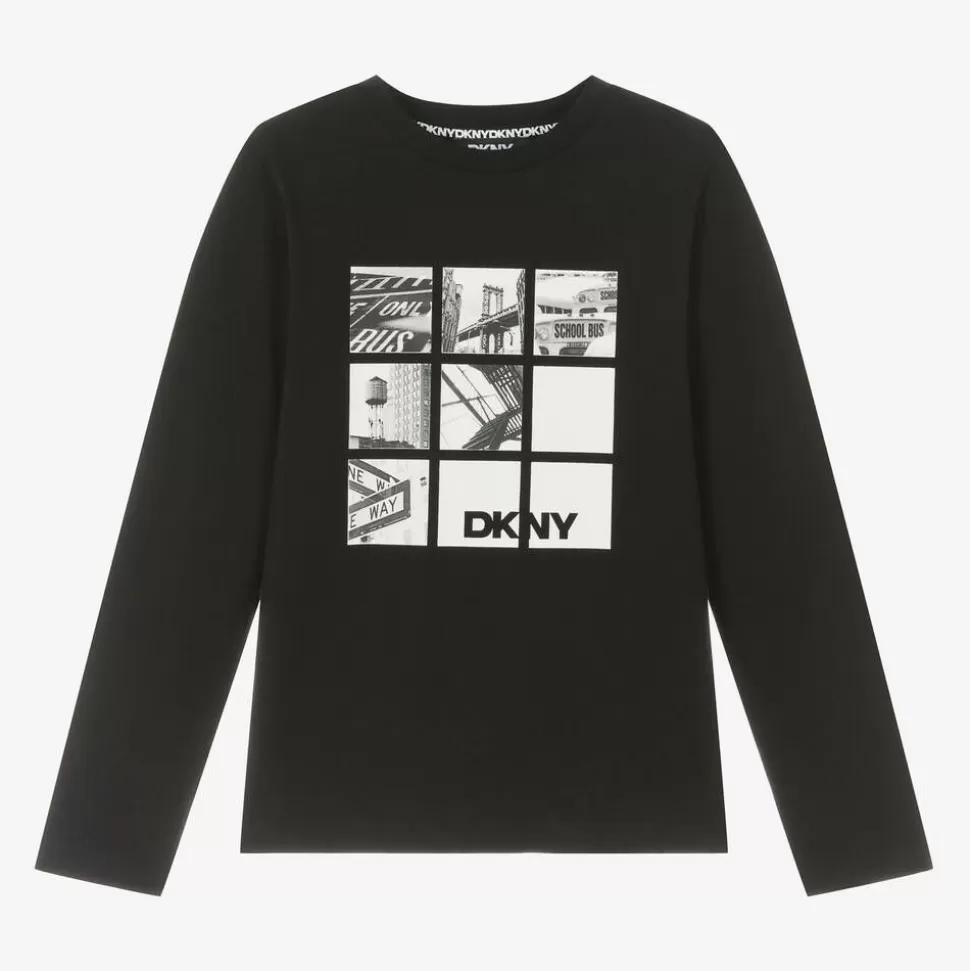 DKNY Boys Black Cotton Top^BOY Tops