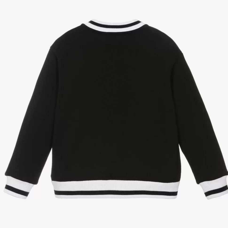 Dolce amp; Gabbana Boys Black Cotton Varsity Sweatshirt^BOY Tops