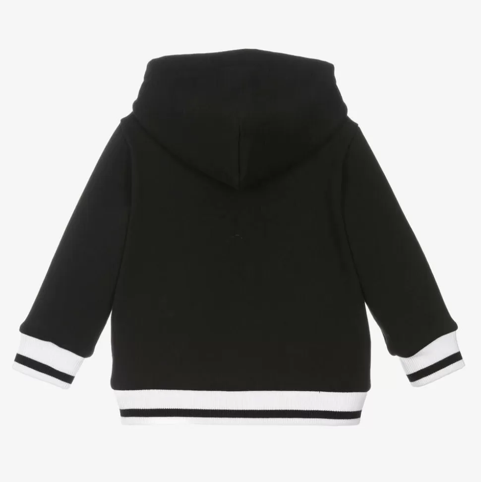 Dolce amp; Gabbana Boys Black Cotton Zip-Up Hoodie^BOY Tops