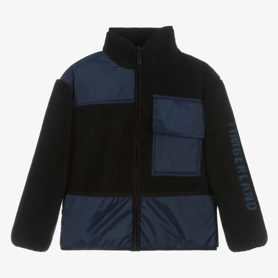 Timberland Boys Black Fleece Zip-up Top^BOY Tops