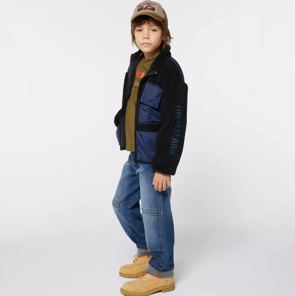 Timberland Boys Black Fleece Zip-up Top^BOY Tops