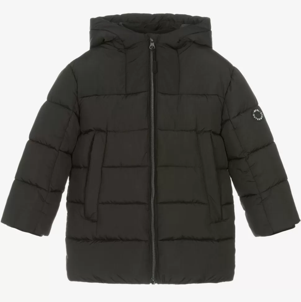 Mayoral Boys Black Hooded Puffer Coat^BOY Coats & Jackets