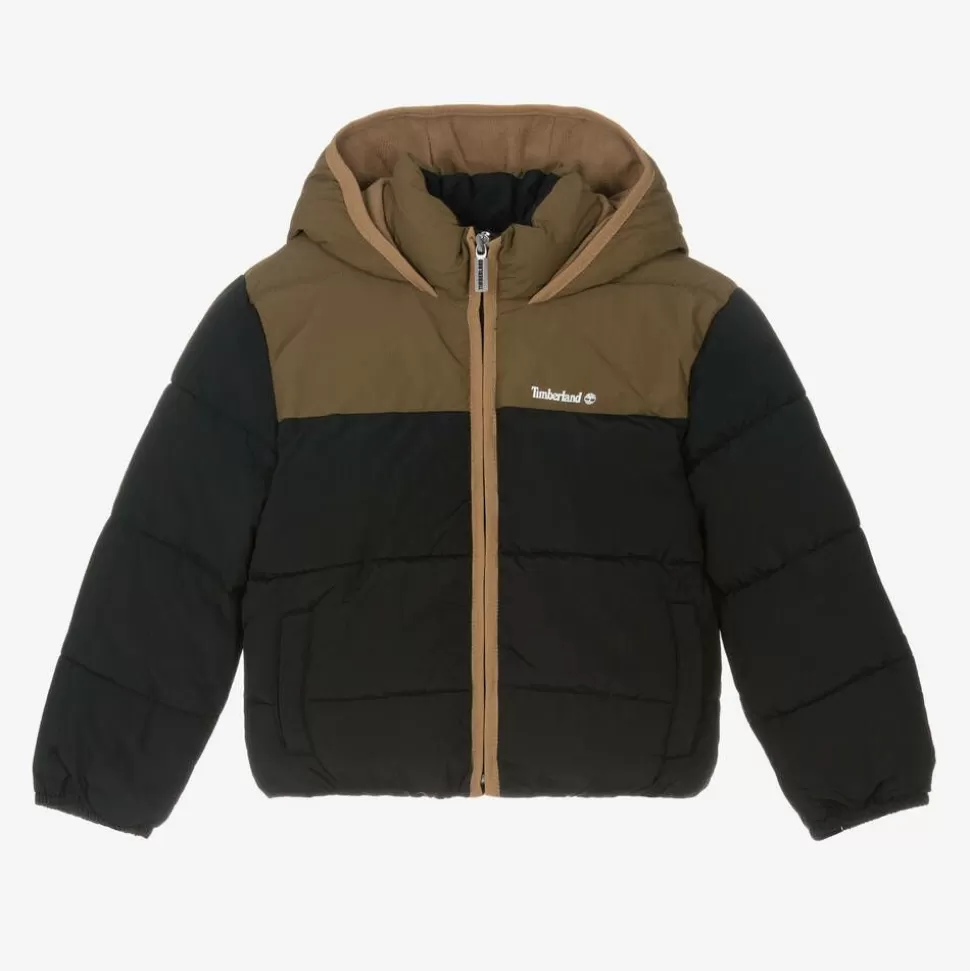 Timberland Boys Black Hooded Puffer Jacket^BOY Coats & Jackets