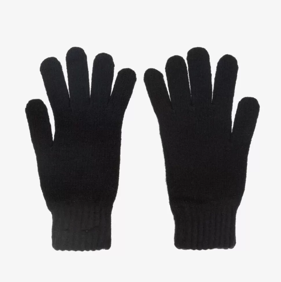 BOSS Boys Black Knitted Gloves^BOY Gloves & Mittens