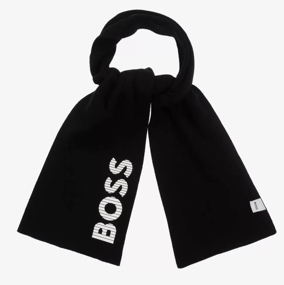 BOSS Boys Black Knitted Scarf^BOY Scarves