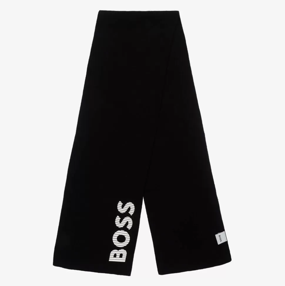 BOSS Boys Black Knitted Scarf^BOY Scarves