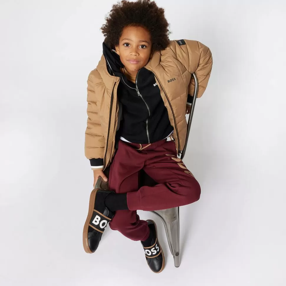 BOSS Boys Black Knitted Zip-Up Top^BOY Tops