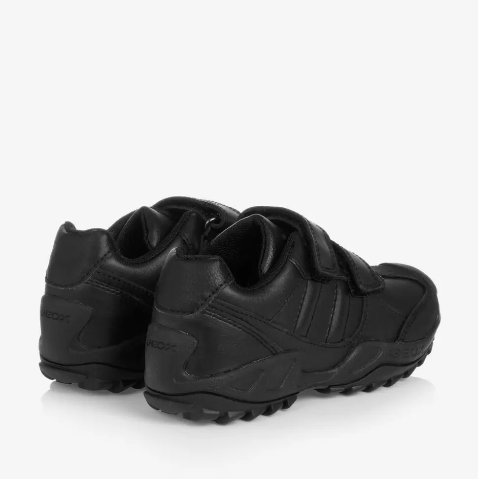 Geox Boys Black Leather Trainers^ School Shoes