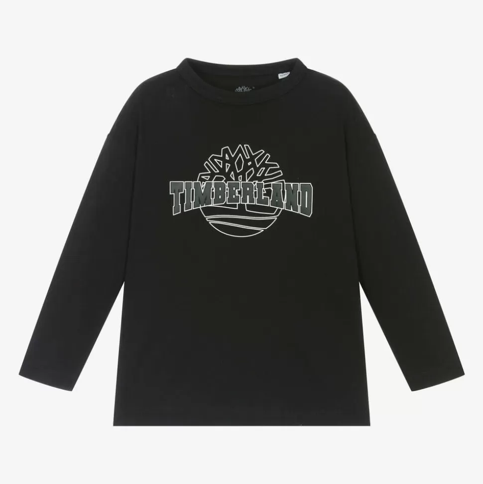 Timberland Boys Black Organic Cotton Top^BOY Tops